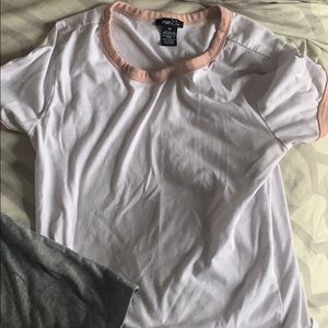 rue 21 white & pink t-shirt